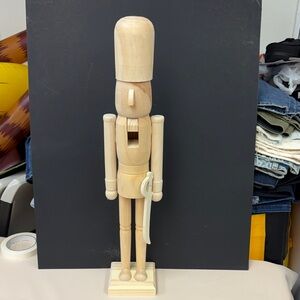 Make market 24 inch Handcrafted Wooden Nutcracker Soldier - Natural Wood diy new